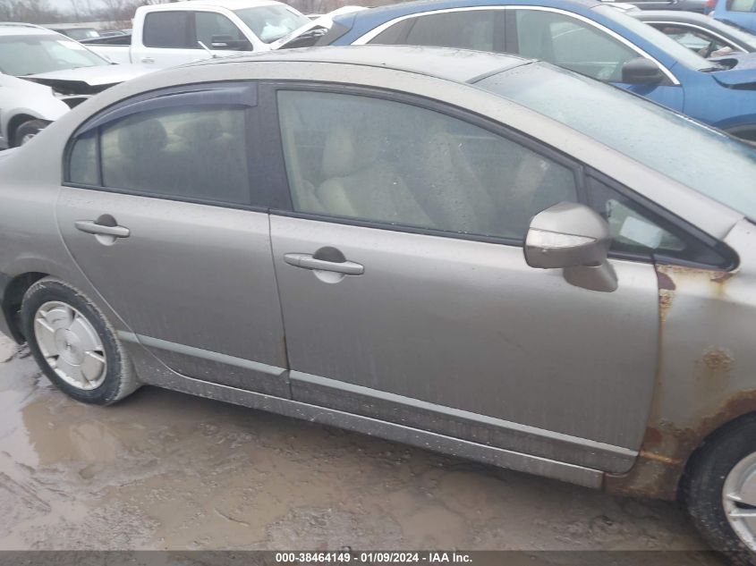 JHMFA36258S016193 | 2008 HONDA CIVIC HYBRID