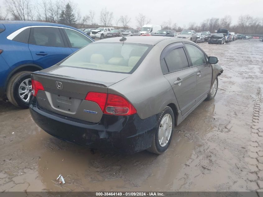 JHMFA36258S016193 | 2008 HONDA CIVIC HYBRID