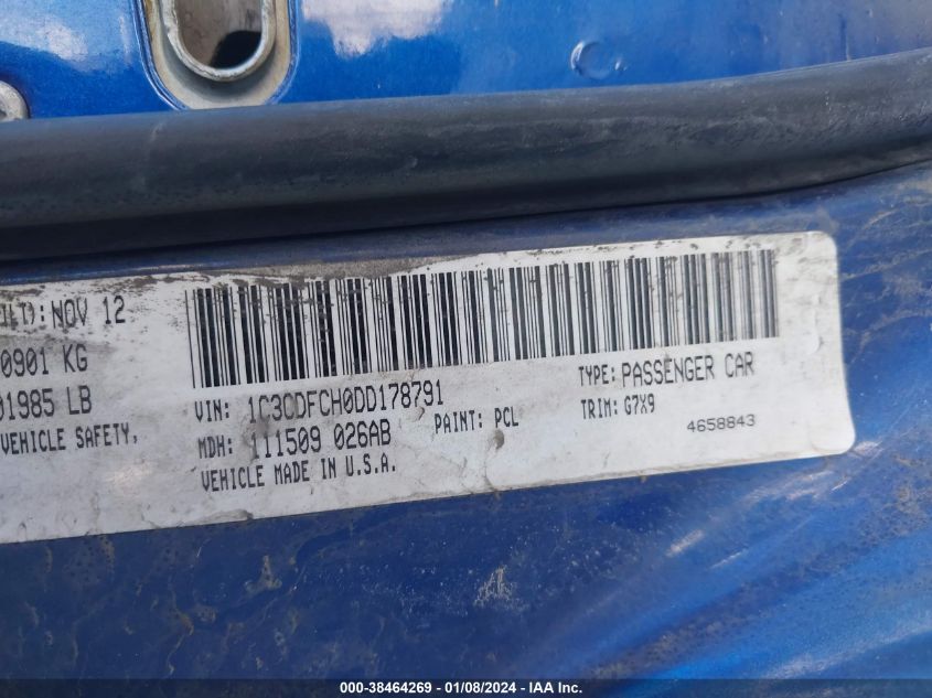 2013 DODGE DART LIMITED/R/T - 1C3CDFCH0DD178791