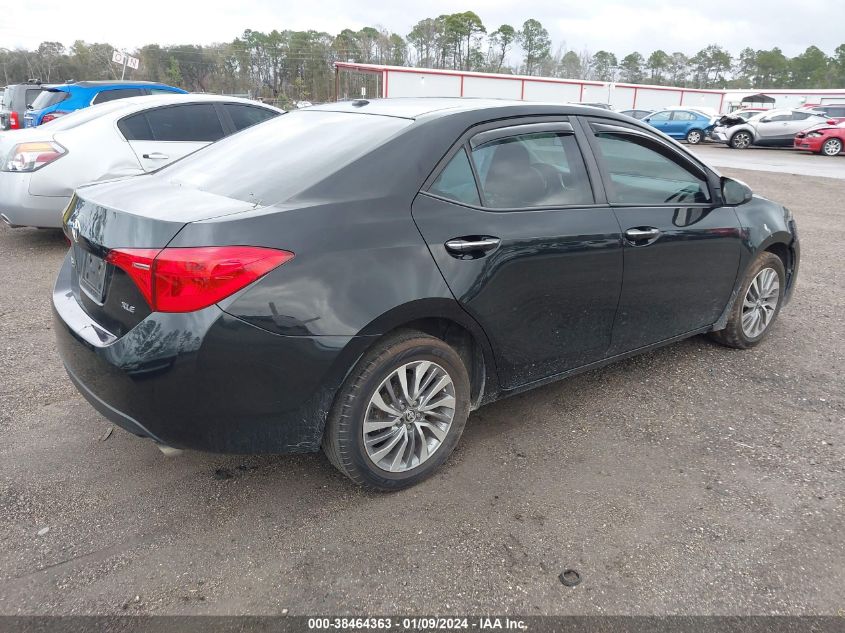 2018 TOYOTA COROLLA XLE - 2T1BURHE6JC119731