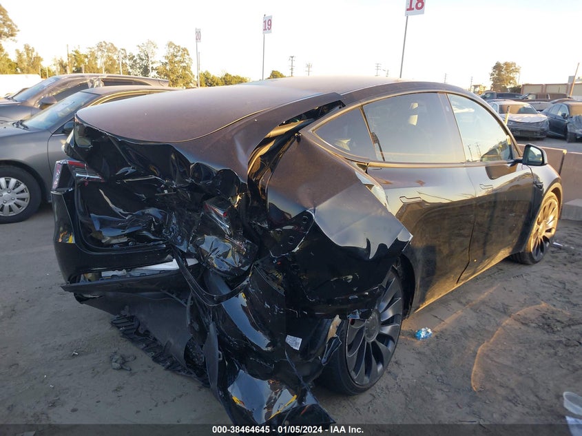 VIN 7SAYGDEF2NF536530 2022 TESLA MODEL Y PERFORMANCE DUAL MOTOR ALL-WHEEL DRIVE