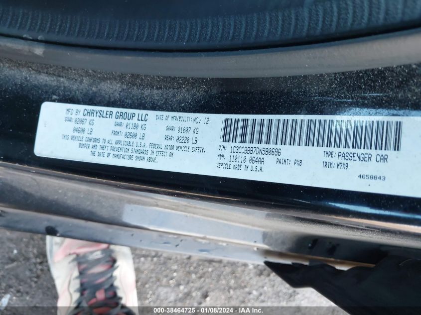 2013 CHRYSLER 200 TOURING - 1C3CCBBB7DN580696