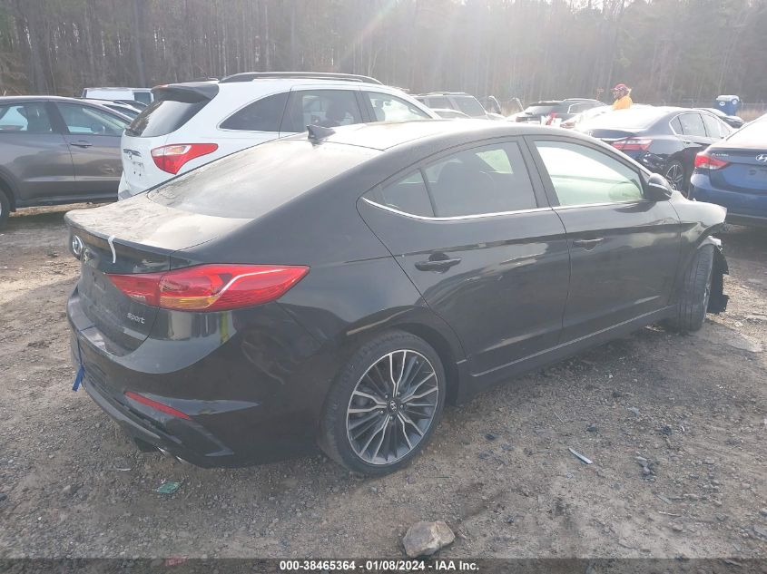 2018 HYUNDAI ELANTRA SPORT - KMHD04LB1JU527525
