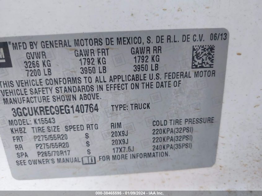 2014 CHEVROLET SILVERADO 1500 1LT - 3GCUKREC9EG140764