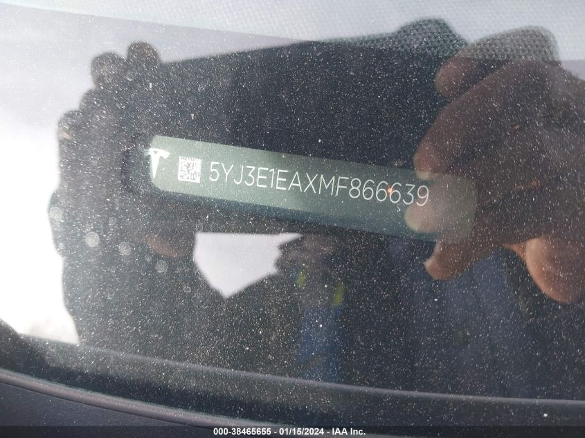2021 TESLA MODEL 3 - 5YJ3E1EAXMF866639