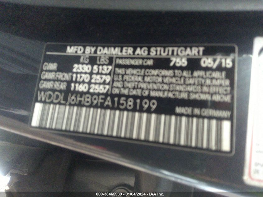 2015 MERCEDES-BENZ CLS 400 4MATIC - WDDLJ6HB9FA158199