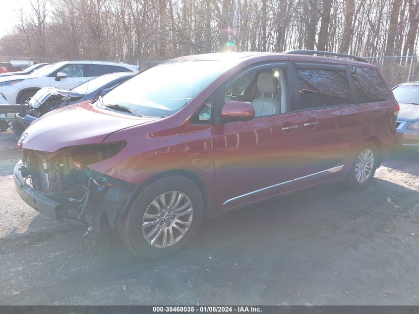2014 TOYOTA SIENNA XLE V6 8 PASSENGER - 5TDYK3DCXES419951