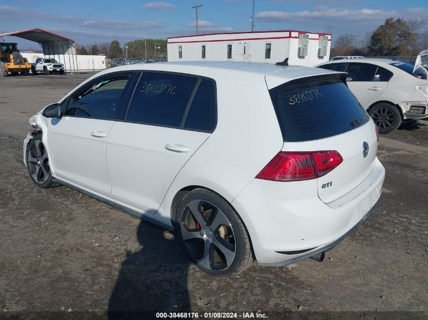 2015 VOLKSWAGEN GOLF GTI 2.0T S 4-DOOR - 3VW4T7AU2FM005982