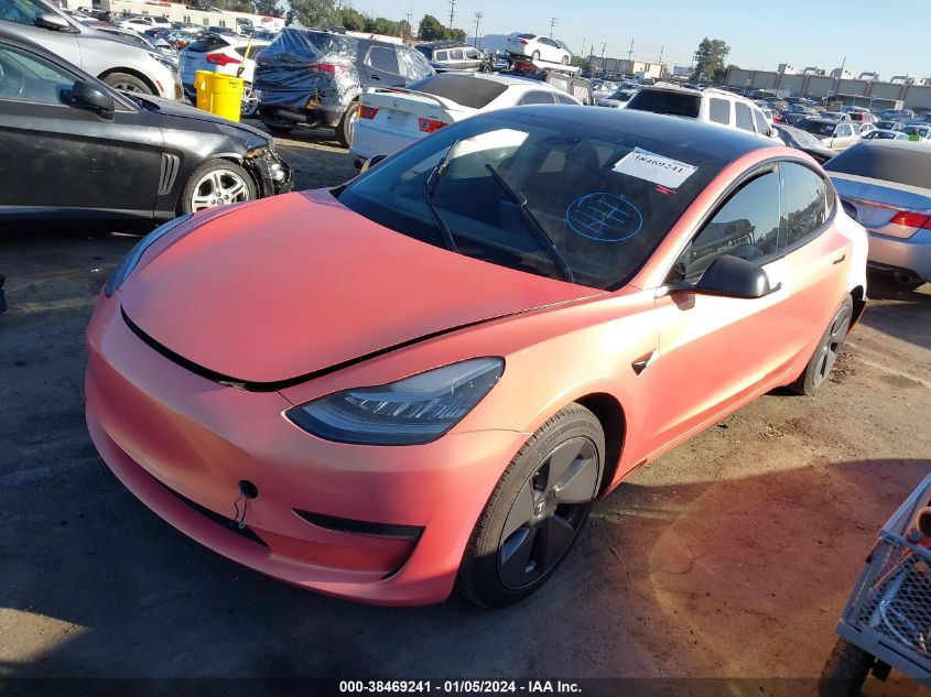 2021 TESLA MODEL 3 STANDARD RANGE PLUS REAR-WHEEL DRIVE - 5YJ3E1EA9MF017473
