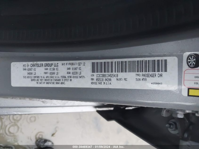 2013 CHRYSLER 200 TOURING - 1C3CCBBB1DN525418