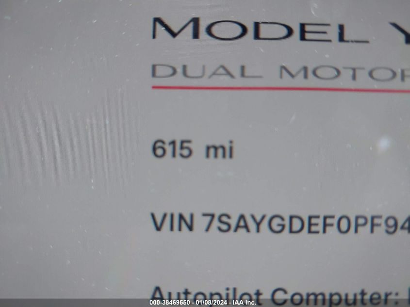 2023 TESLA MODEL Y - 7SAYGDEFOPF941238