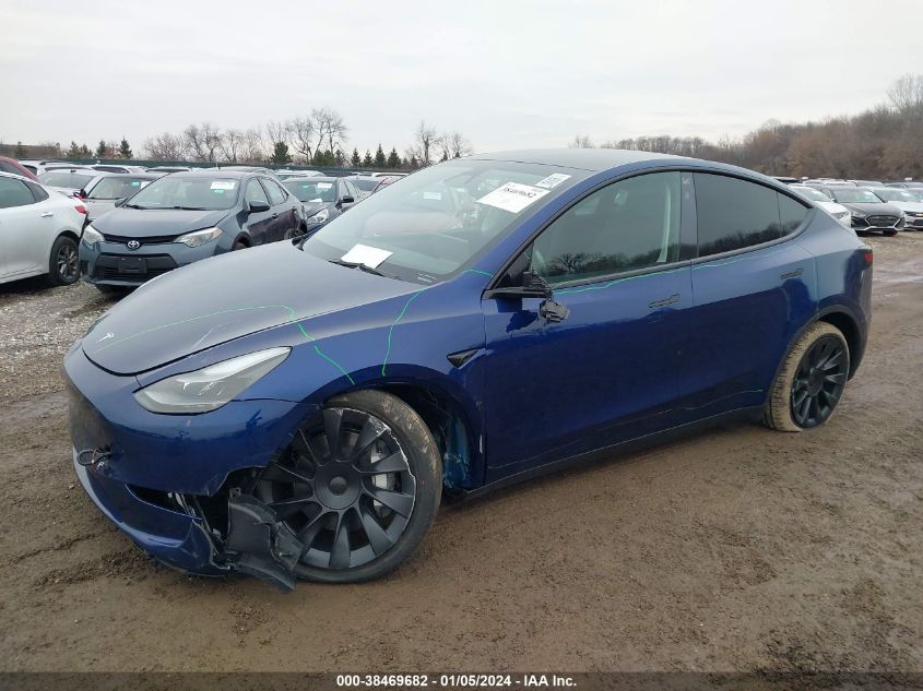 2023 TESLA MODEL Y AWD/LONG RANGE DUAL MOTOR ALL-WHEEL DRIVE - 7SAYGDEE7PA195701