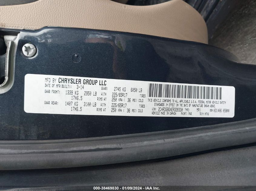 2014 DODGE GRAND CARAVAN SE - 2C4RDGBGXER328330