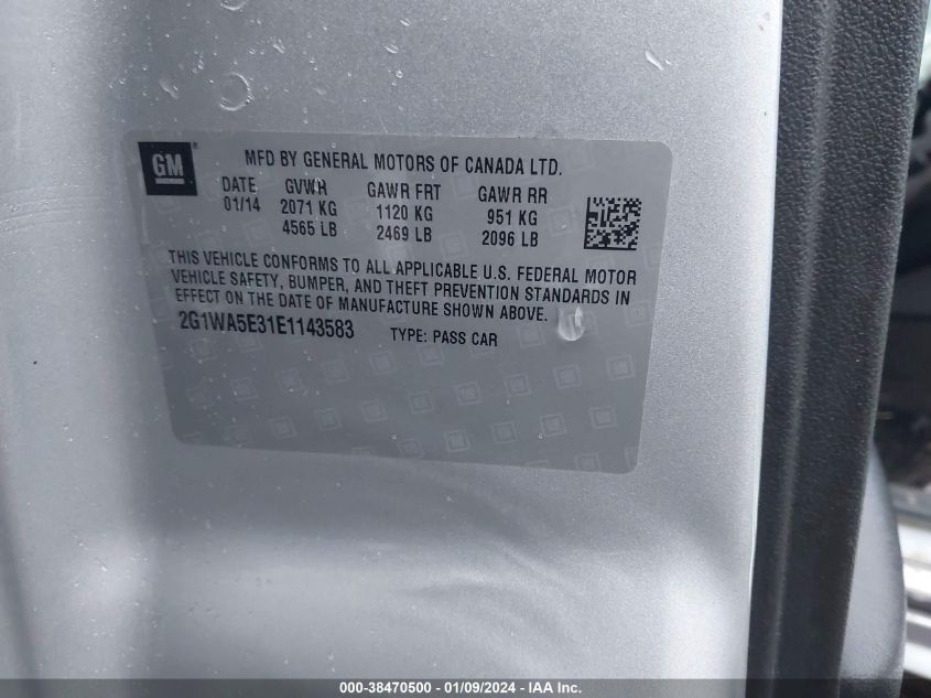 2014 CHEVROLET IMPALA LIMITED LS - 2G1WA5E31E1143583