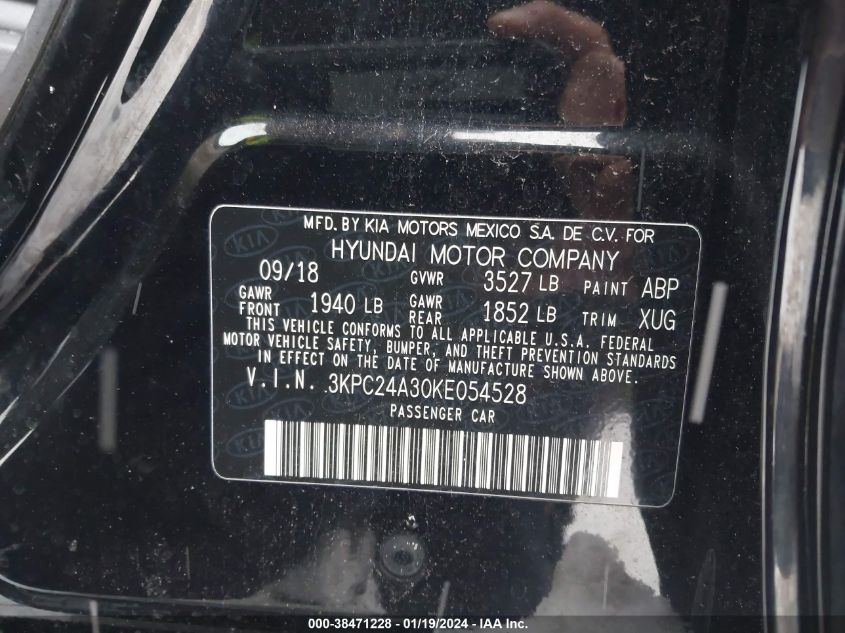 2019 HYUNDAI ACCENT SE - 3KPC24A30KE054528