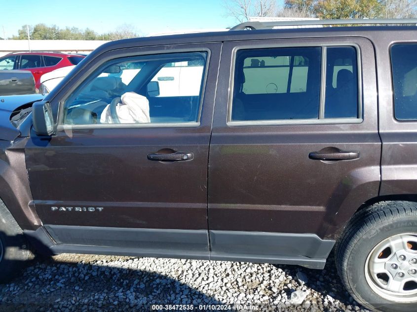 2014 JEEP PATRIOT SPORT - 1C4NJPBA2ED601203