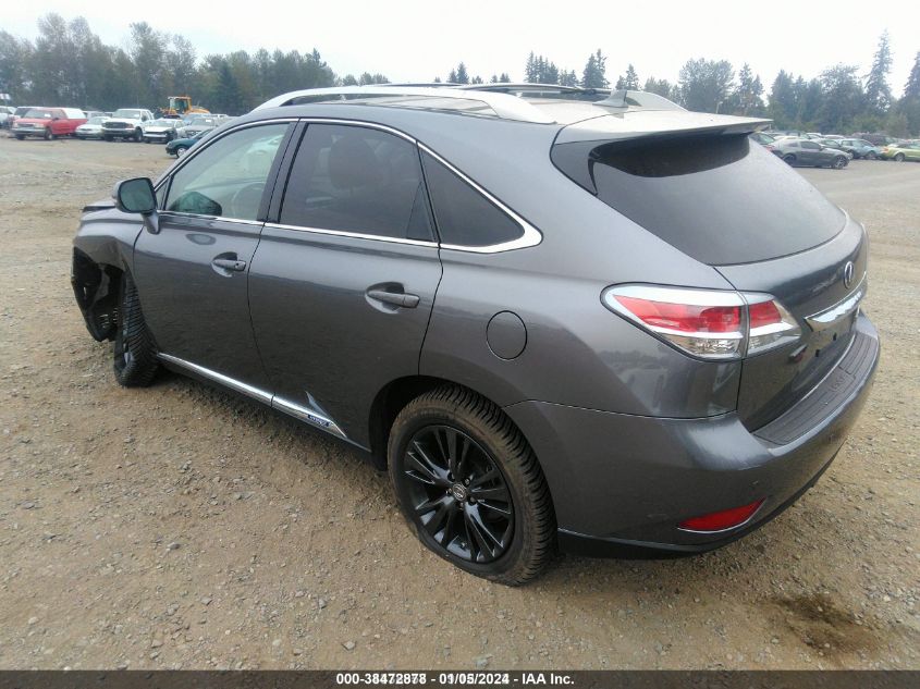 2013 LEXUS RX 450H JTJBC1BA5D2063033