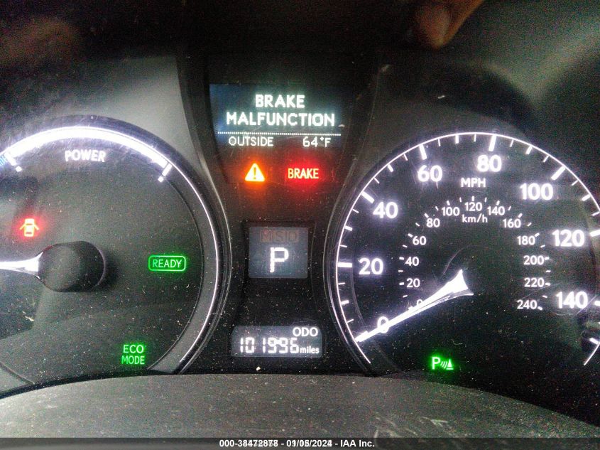 2013 LEXUS RX 450H JTJBC1BA5D2063033