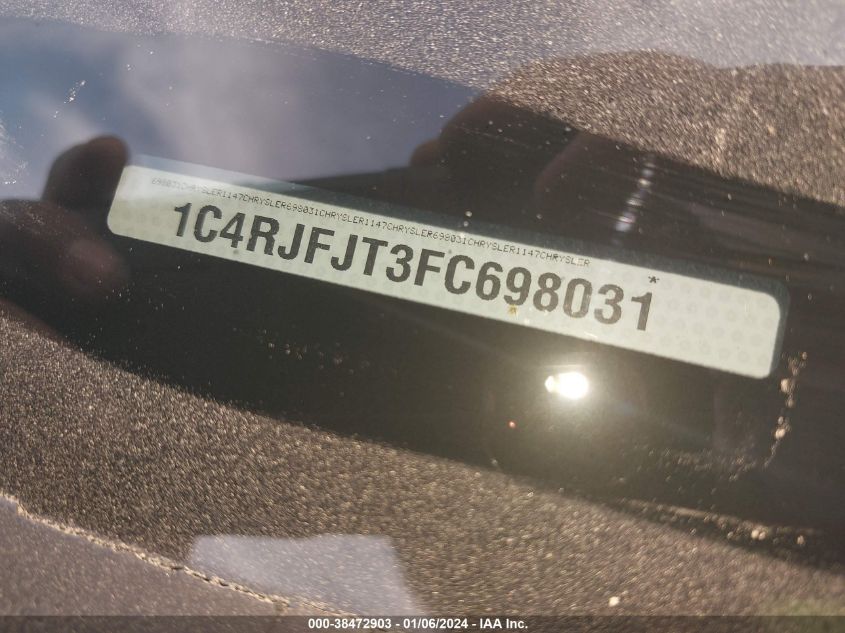 2015 JEEP GRAND CHEROKEE SUMMIT - 1C4RJFJT3FC698031