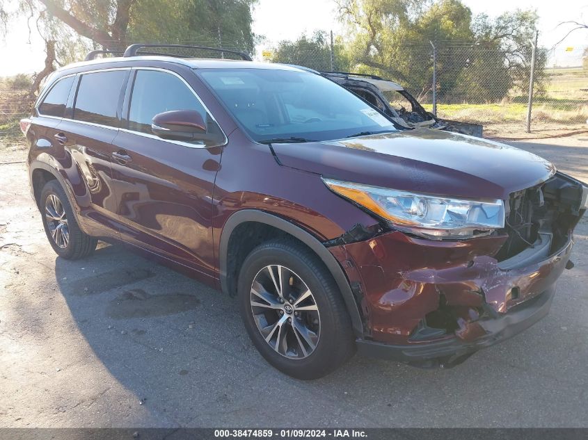 2016 TOYOTA HIGHLANDER XLE V6 - 5TDKKRFH8GS167296