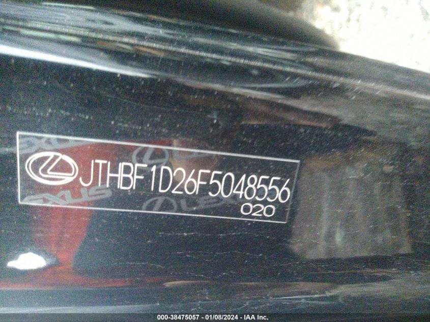 2015 LEXUS IS 250 - JTHBF1D26F5048556