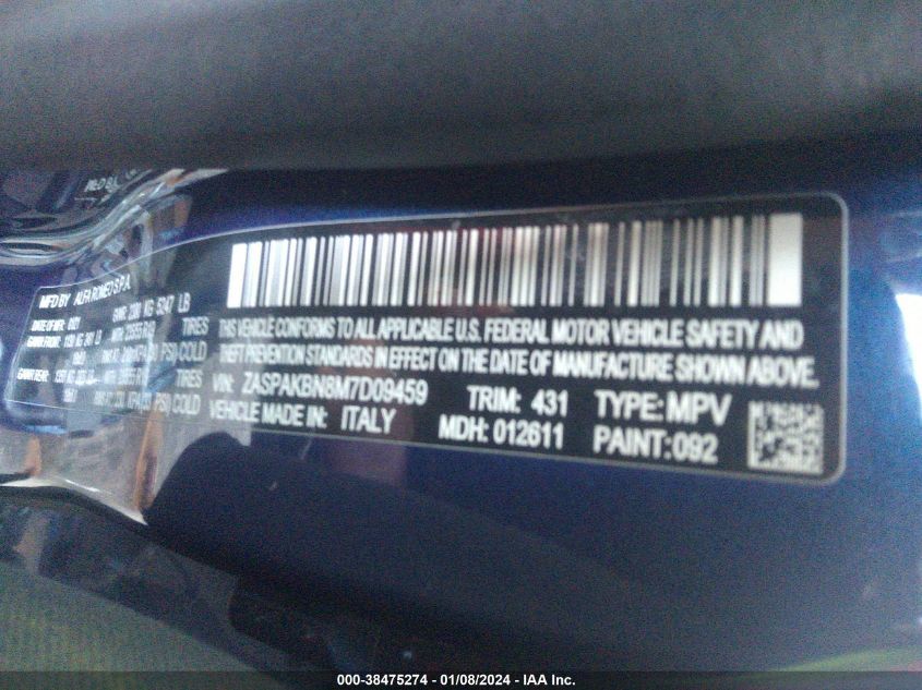 2021 ALFA ROMEO STELVIO TI AWD - ZASPAKBN8M7D09459