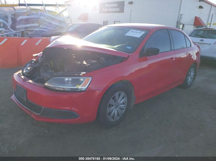 2014 VOLKSWAGEN JETTA S - 3VW1K7AJXEM329921