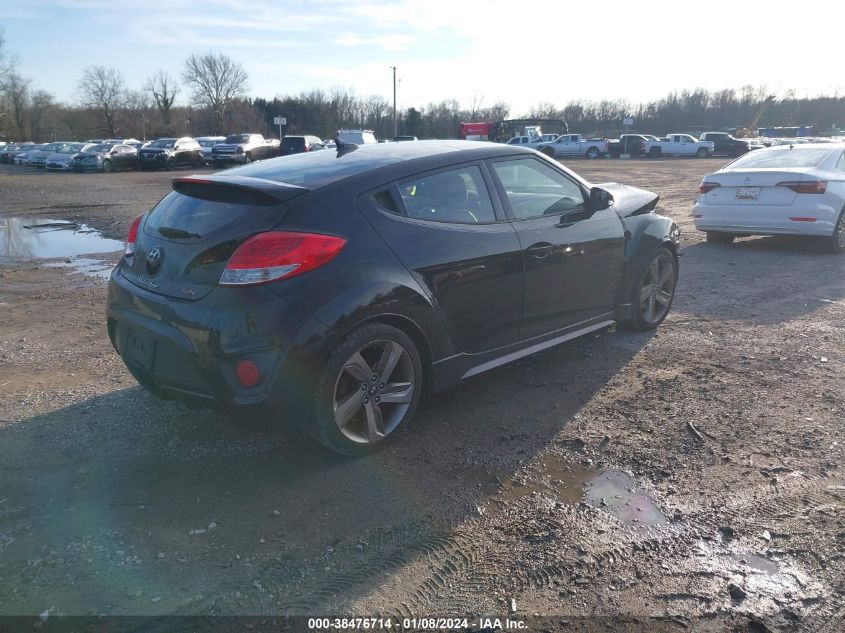 2013 HYUNDAI VELOSTER TURBO W/BLACK - KMHTC6AE9DU106880