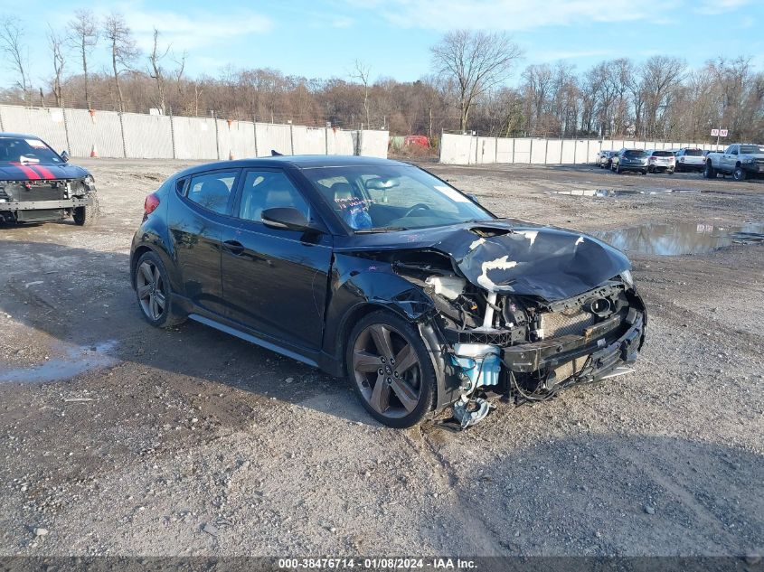 2013 HYUNDAI VELOSTER TURBO W/BLACK - KMHTC6AE9DU106880