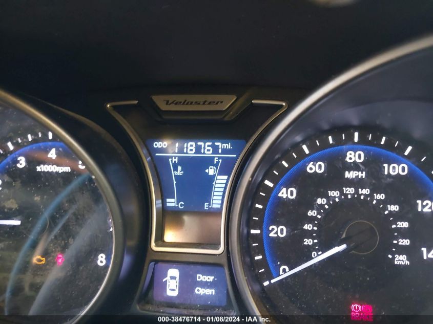 2013 HYUNDAI VELOSTER TURBO W/BLACK - KMHTC6AE9DU106880