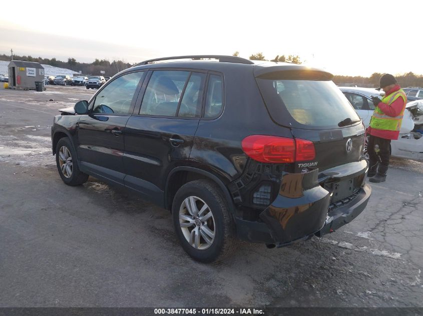 2016 VOLKSWAGEN TIGUAN S - WVGBV7AX5GW601048