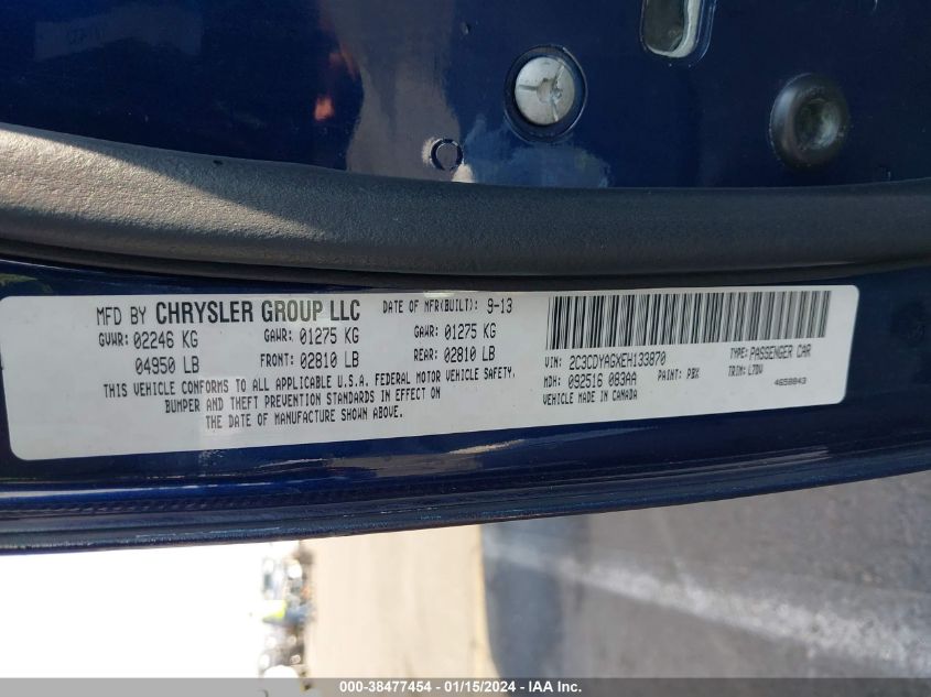 2014 DODGE CHALLENGER SXT - 2C3CDYAGXEH133870