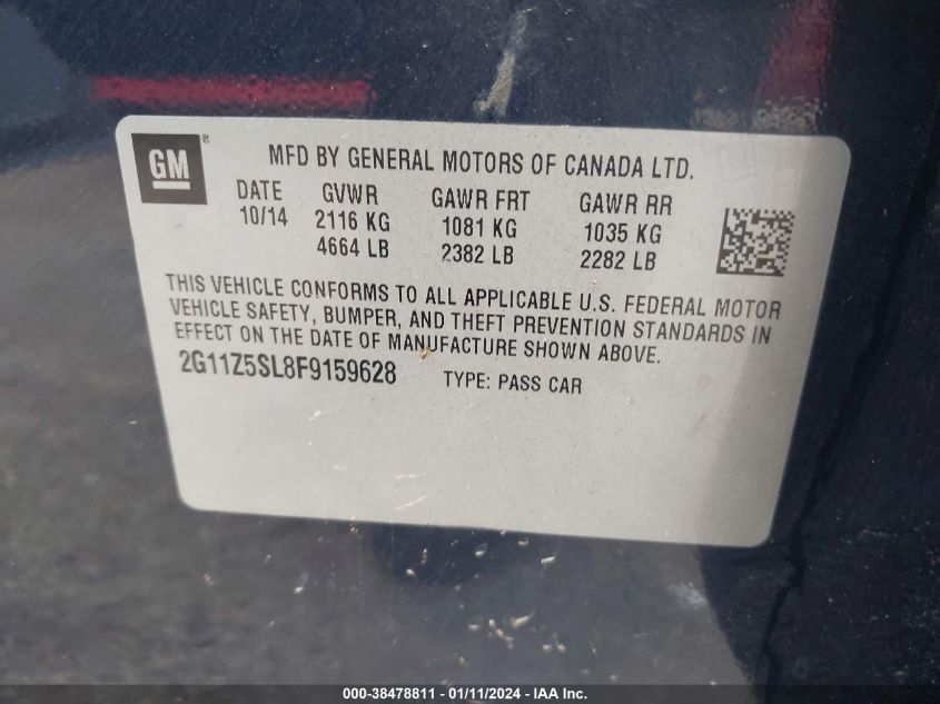 2015 CHEVROLET IMPALA LS - 2G11Z5SL8F9159628