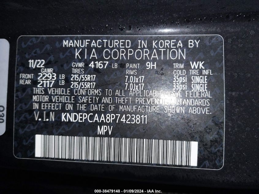 2023 KIA SELTOS LX - KNDEPCAA8P7423811