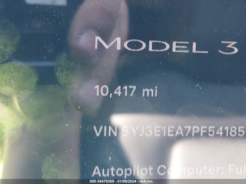 2023 TESLA MODEL 3 REAR-WHEEL DRIVE - 5YJ3E1EA7PF541855