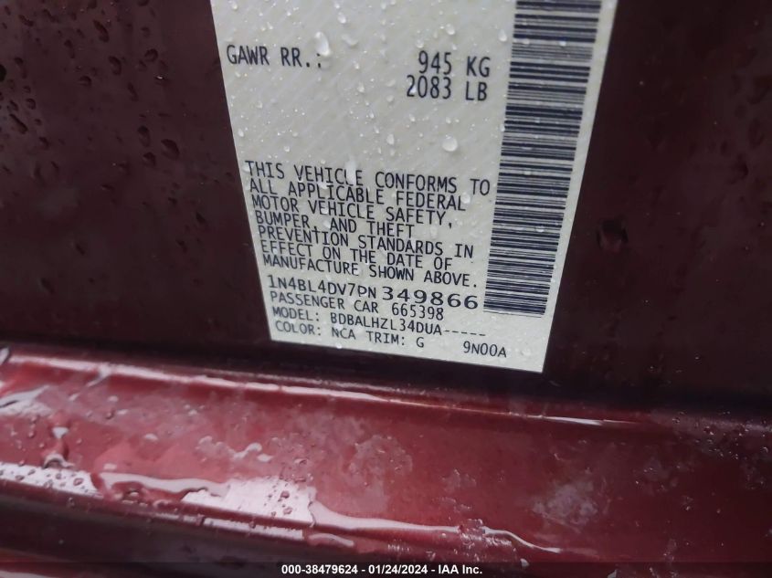 2023 NISSAN ALTIMA SV - 1N4BL4DV7PN349866