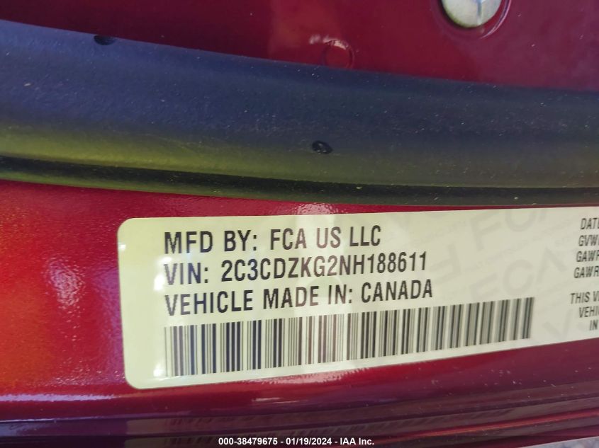 2022 DODGE CHALLENGER GT - 2C3CDZKG2NH188611