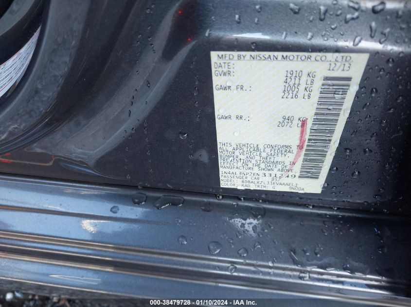 2014 NISSAN ALTIMA 2.5 S - 1N4AL3AP2EN331249