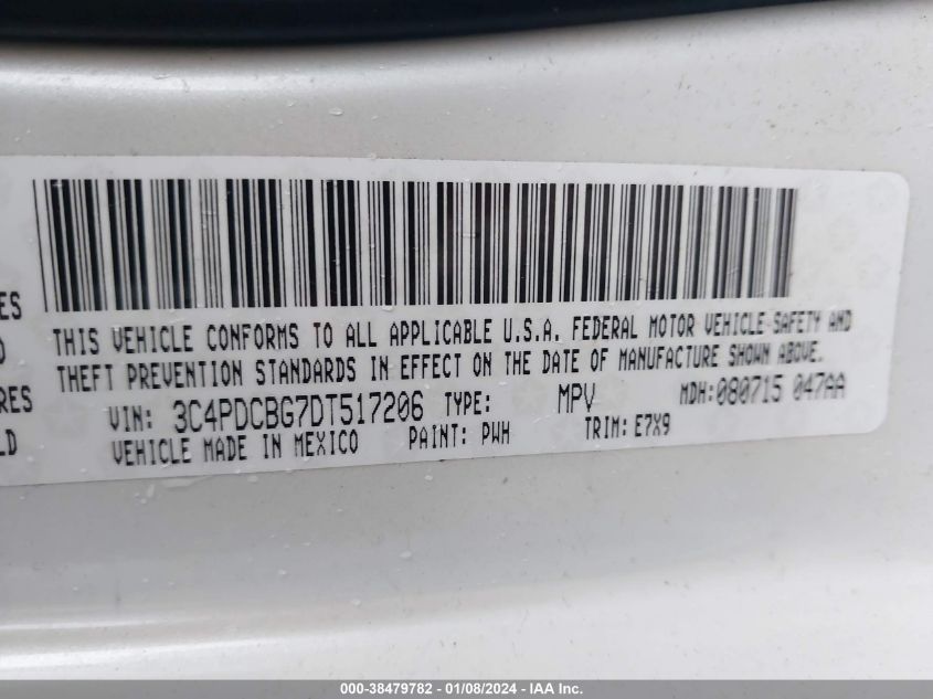 2013 DODGE JOURNEY SXT - 3C4PDCBG7DT517206