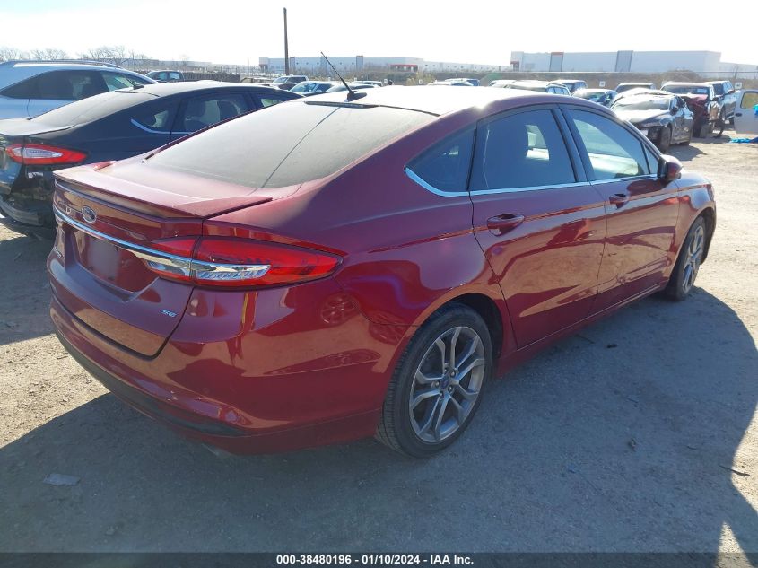 2017 FORD FUSION SE - 3FA6P0H79HR407517