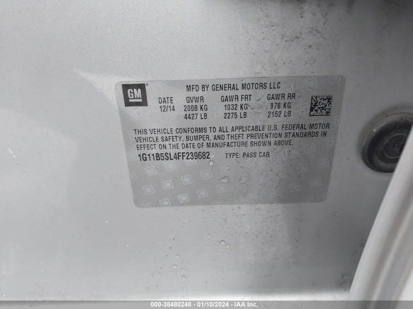 2015 CHEVROLET MALIBU LS - 1G11B5SL4FF239682