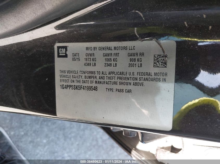 2015 BUICK VERANO - 1G4PP5SK5F4199548