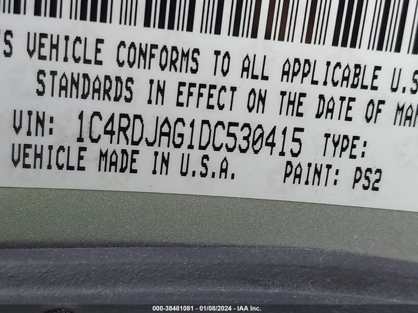 2013 DODGE DURANGO SXT - 1C4RDJAG1DC530415
