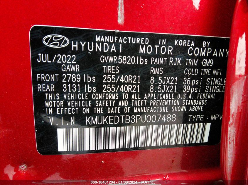 2023 GENESIS GV60 PERFORMANCE AWD - KMUKEDTB3PU007488