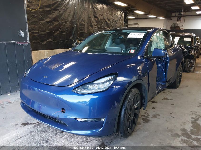 2021 TESLA MODEL Y LONG RANGE DUAL MOTOR ALL-WHEEL DRIVE - 5YJYGDEE4MF209355