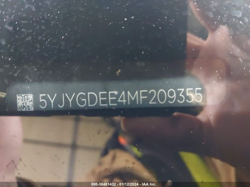 2021 TESLA MODEL Y LONG RANGE DUAL MOTOR ALL-WHEEL DRIVE - 5YJYGDEE4MF209355