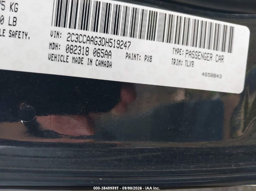 2013 CHRYSLER 300 - 2C3CCAAG3DH519247