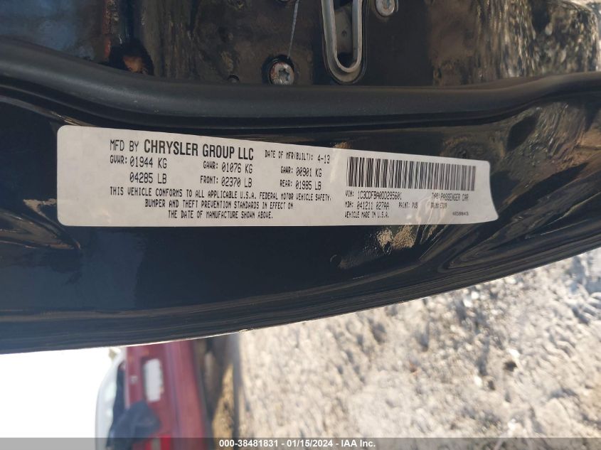 2013 DODGE DART SXT/RALLYE - 1C3CDFBA0DD295601