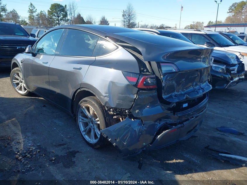 VIN 7SAYGDEE1NA005629 2022 TESLA MODEL Y LONG RANGE DUAL MOTOR ALL-WHEEL DRIVE