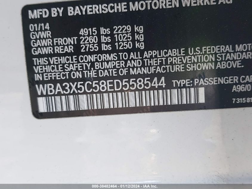2014 BMW 328I GRAN TURISMO XDRIVE - WBA3X5C58ED558544